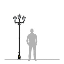Victorian Style Medium Triple Headed Lamp Post 2.6M