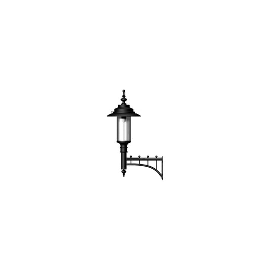 Large Georgian style wall light in cast iron and steel 1.27m