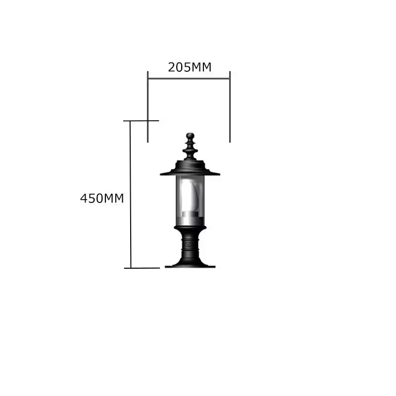 Georgian Style Pier Light For Flat Piers 0.45M
