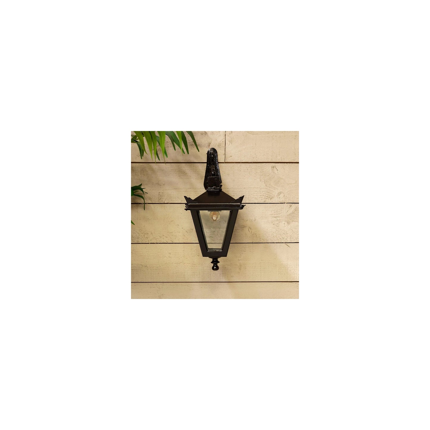 Victorian traditional cast iron downturned wall light 0.48m