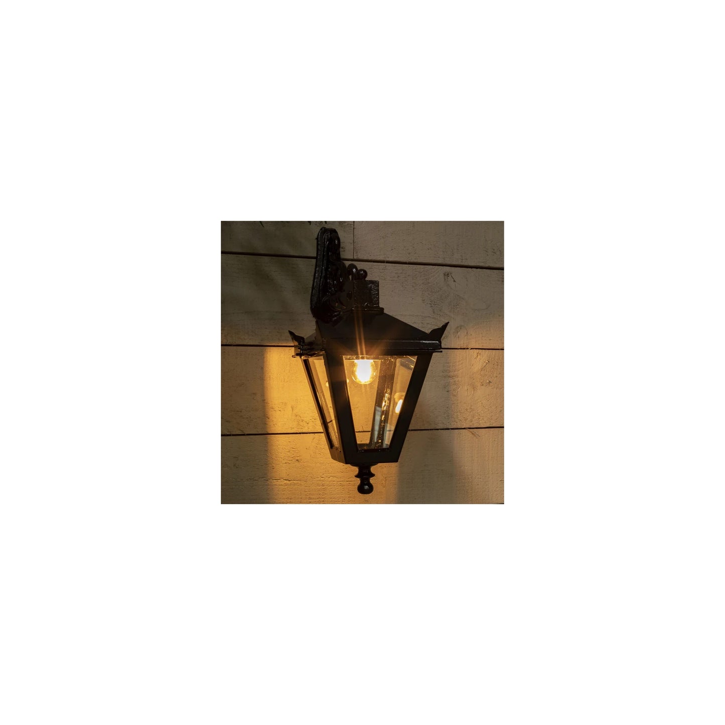 Victorian traditional cast iron downturned wall light 0.48m