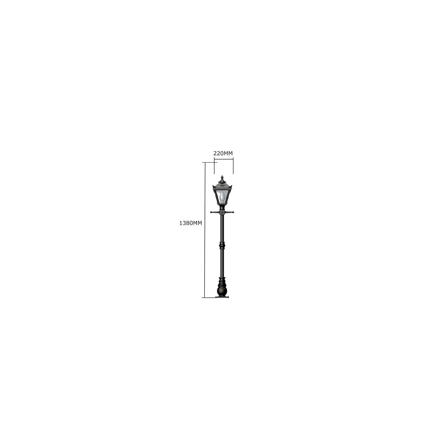 Victorian traditional cast iron lamp post 1.4m