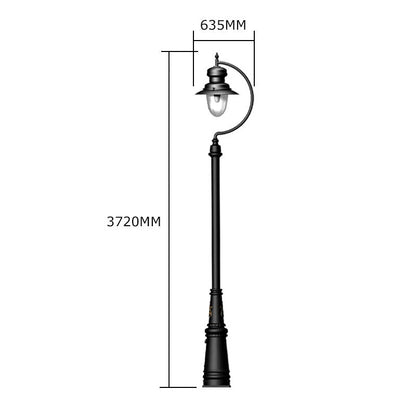 Harte Goose Neck Outdoor Post Light