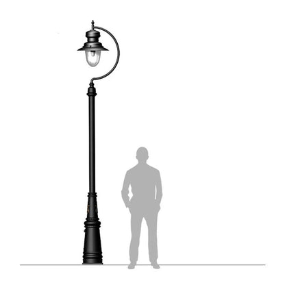 Harte Goose Neck Outdoor Post Light
