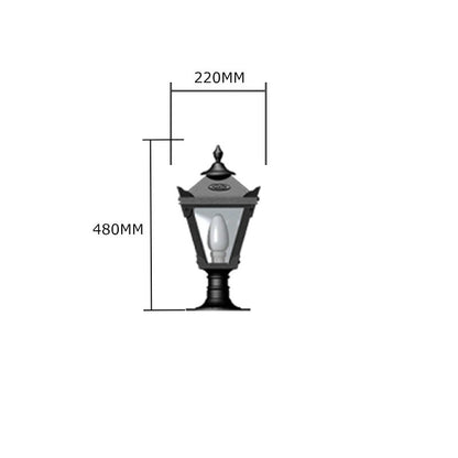 Victorian Traditional Cast Iron Pier Light For Flat Pier Caps 0.4M