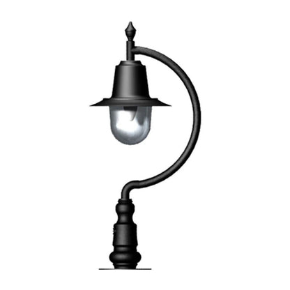 Harte Goose Neck Outdoor Post Light