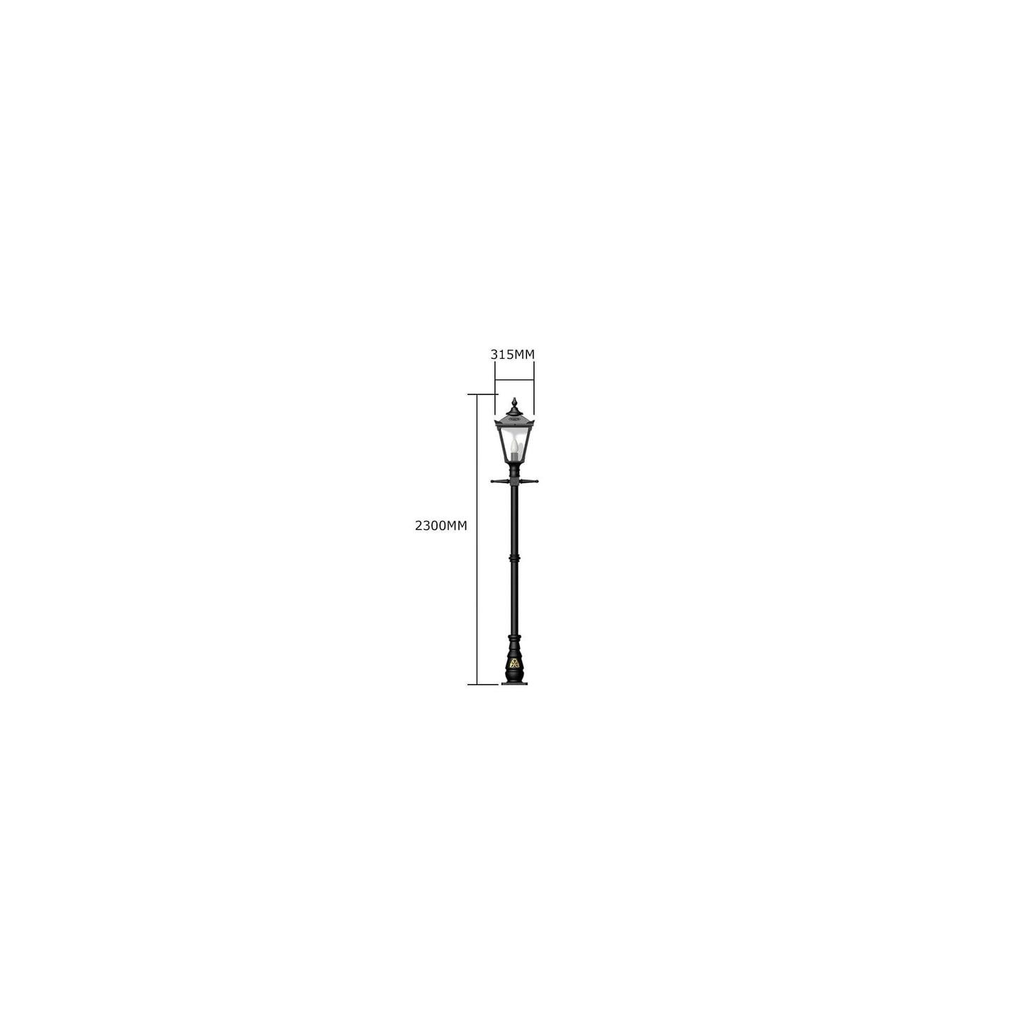 Victorian traditional cast iron lamp post 2.3m