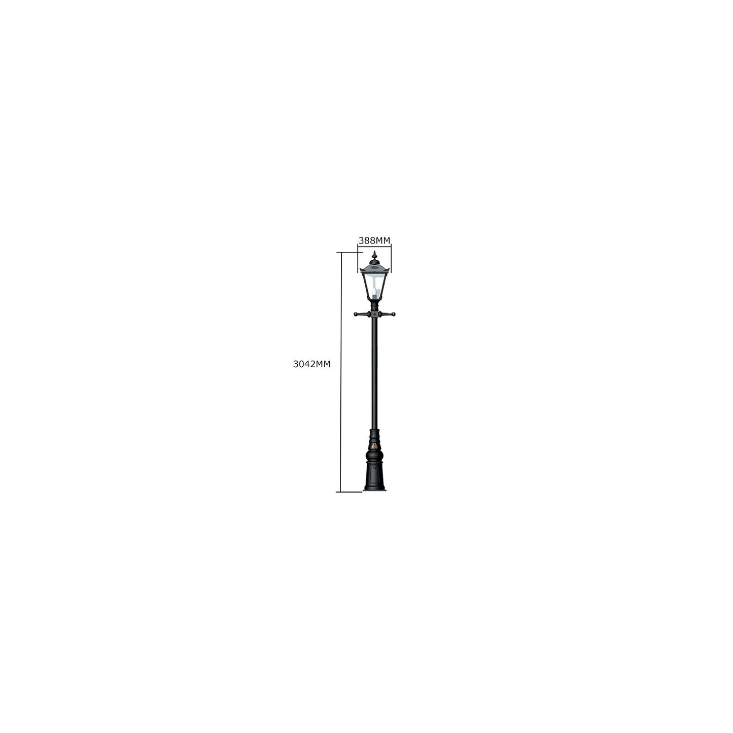 Victorian traditional cast iron lamp post 3m