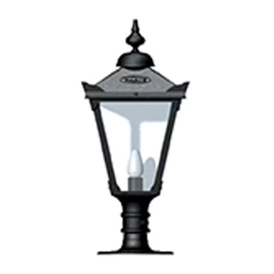 Victorian Traditional Cast Iron Pier Light For Flat Pier Caps 0.83M