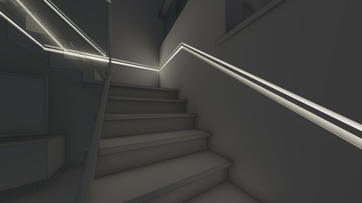 Handrail integrated led lighting