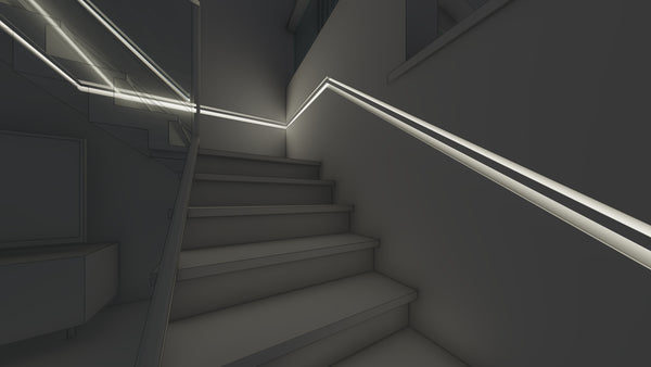 Handrail integrated led lighting