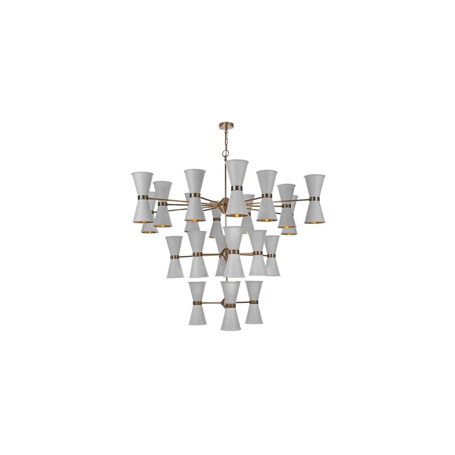 Hyde 42-Light Chandelier in Antique Brass