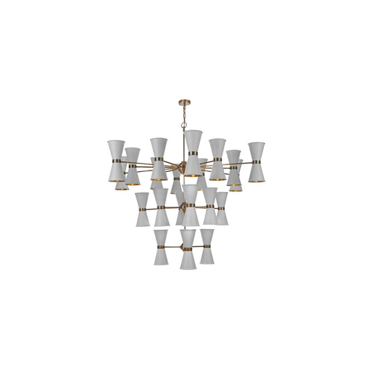 Hyde 42-Light Chandelier in Antique Brass
