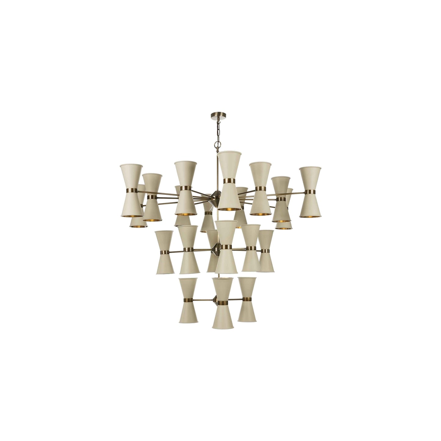 Hyde 42-Light Chandelier in Antique Brass