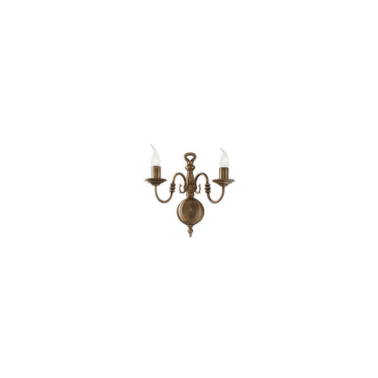 Milos 2-Light Large Wall Bracket in Bronzed Brass
