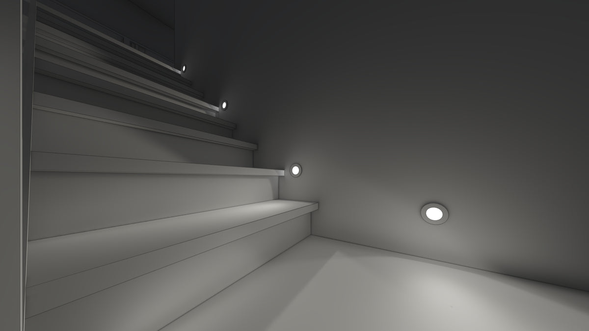 Staircase   tread safety lighting