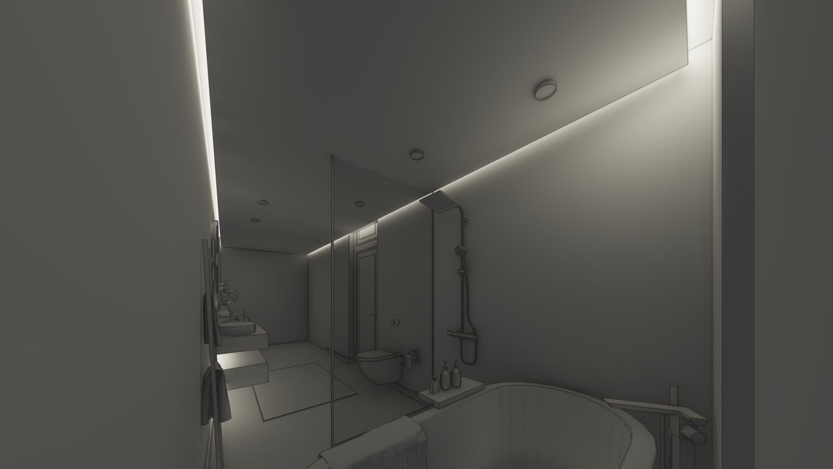 Illuminated shower niche