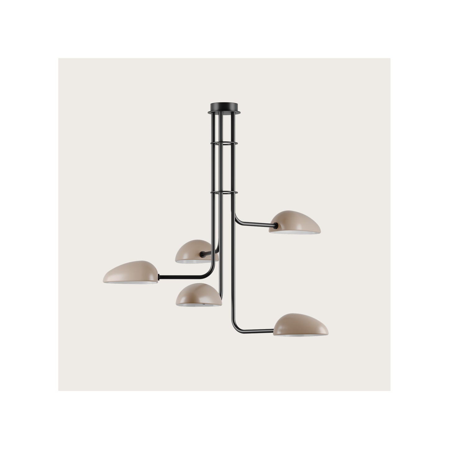 Kezo 5-Light Pendant in Matt Black