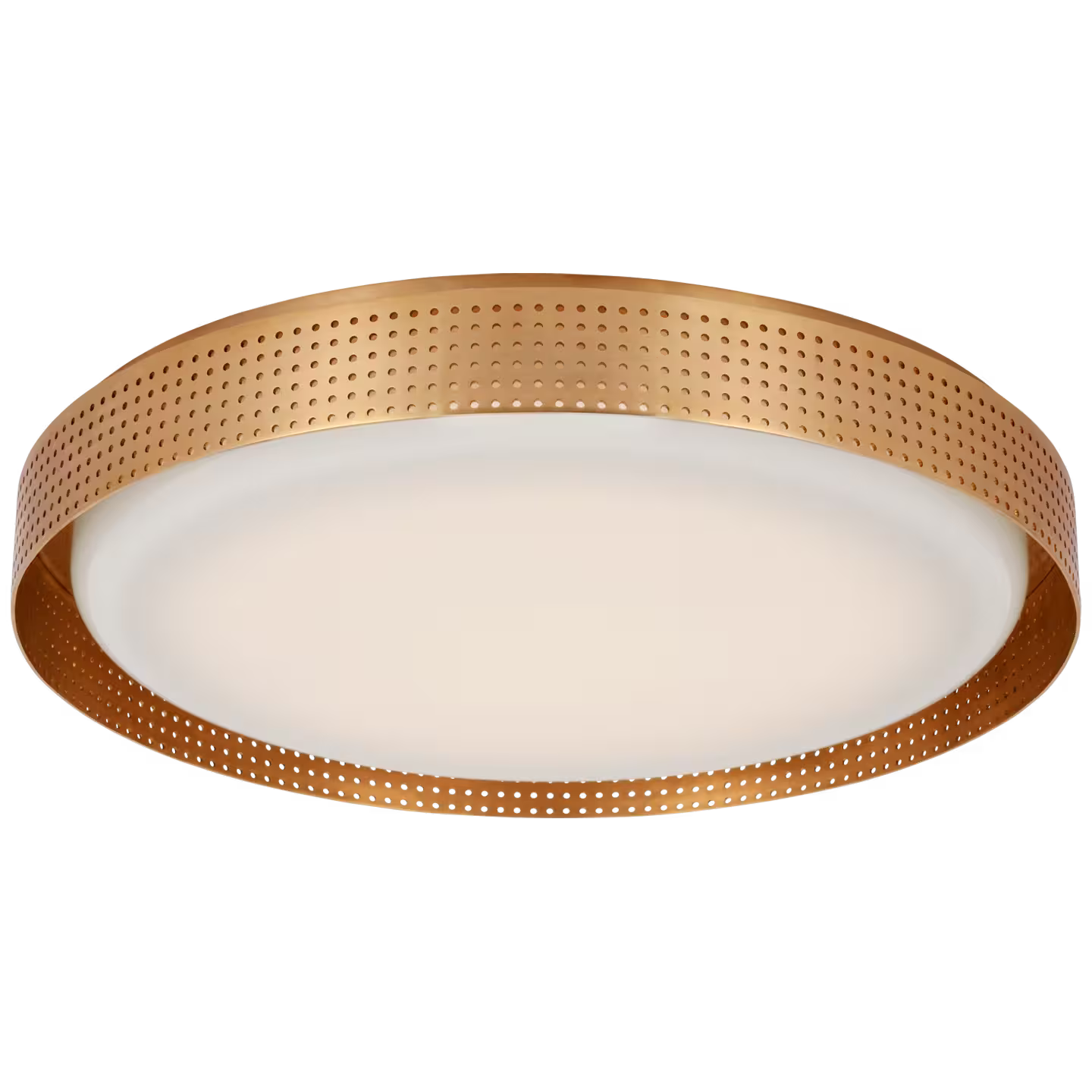 Precision Round Flush Mount with White Glass