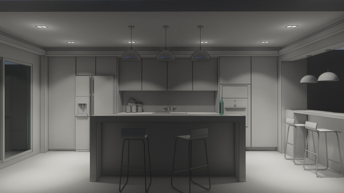 Recessed downlight grid