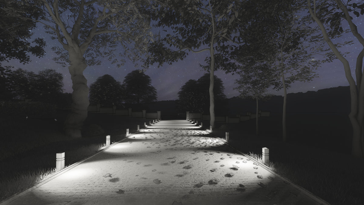 Low profile path bollards