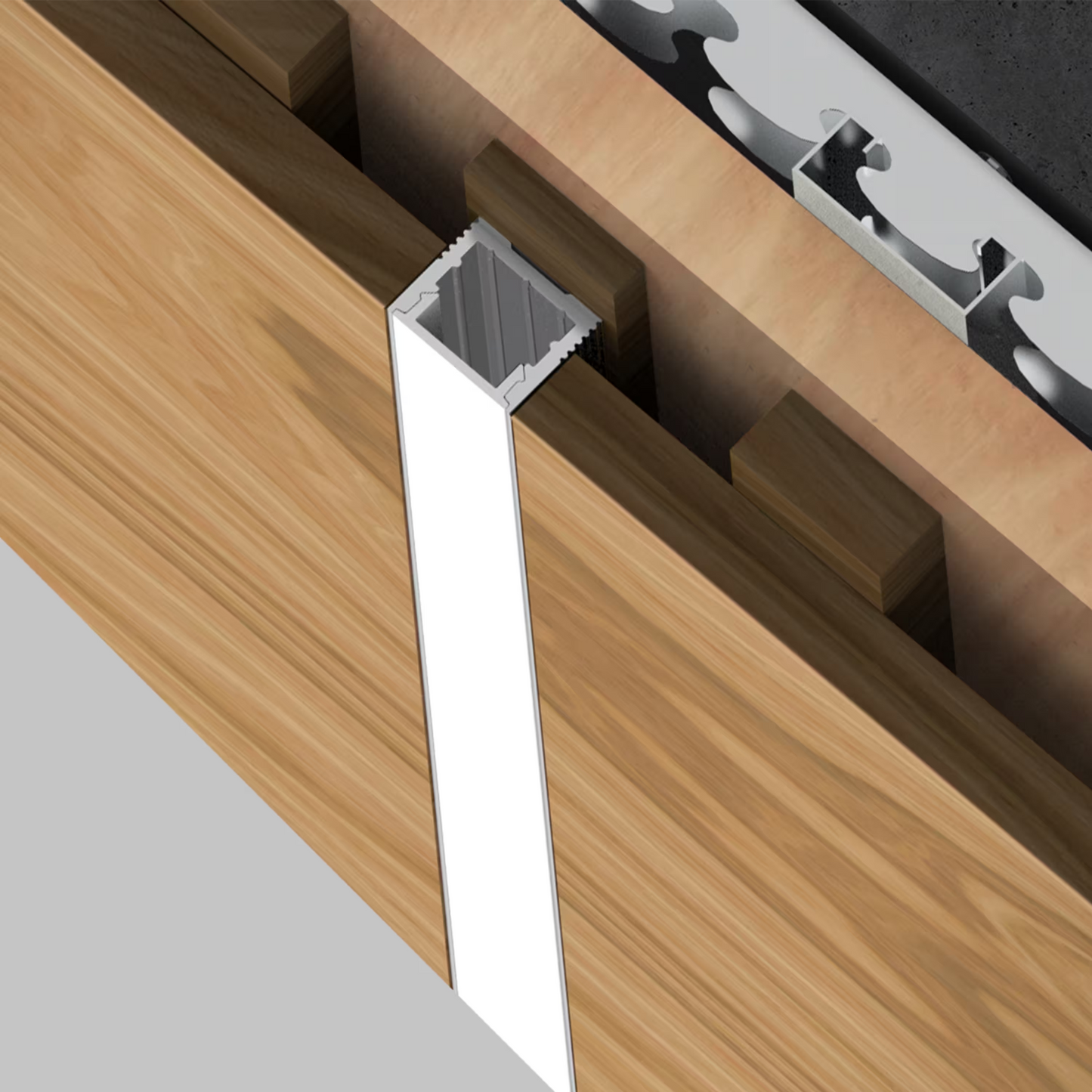 Surface mount profile kit 2m length. C/w profile, diffuser, 2 end caps & 4 mounting brackets
