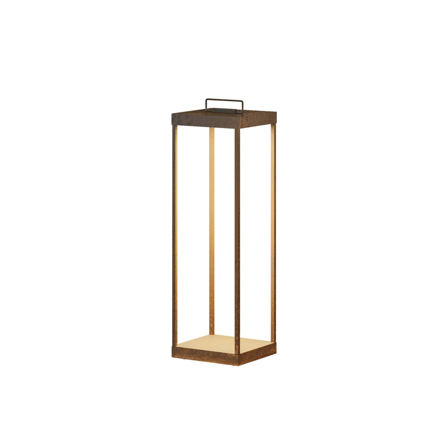 Lanterne Slim Outdoor Floor Lamp in Antique Brass