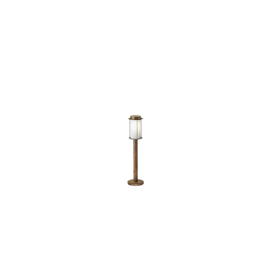 Loggia Outdoor Garden Light in Brass with White Glass