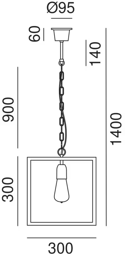 London Square Pendant