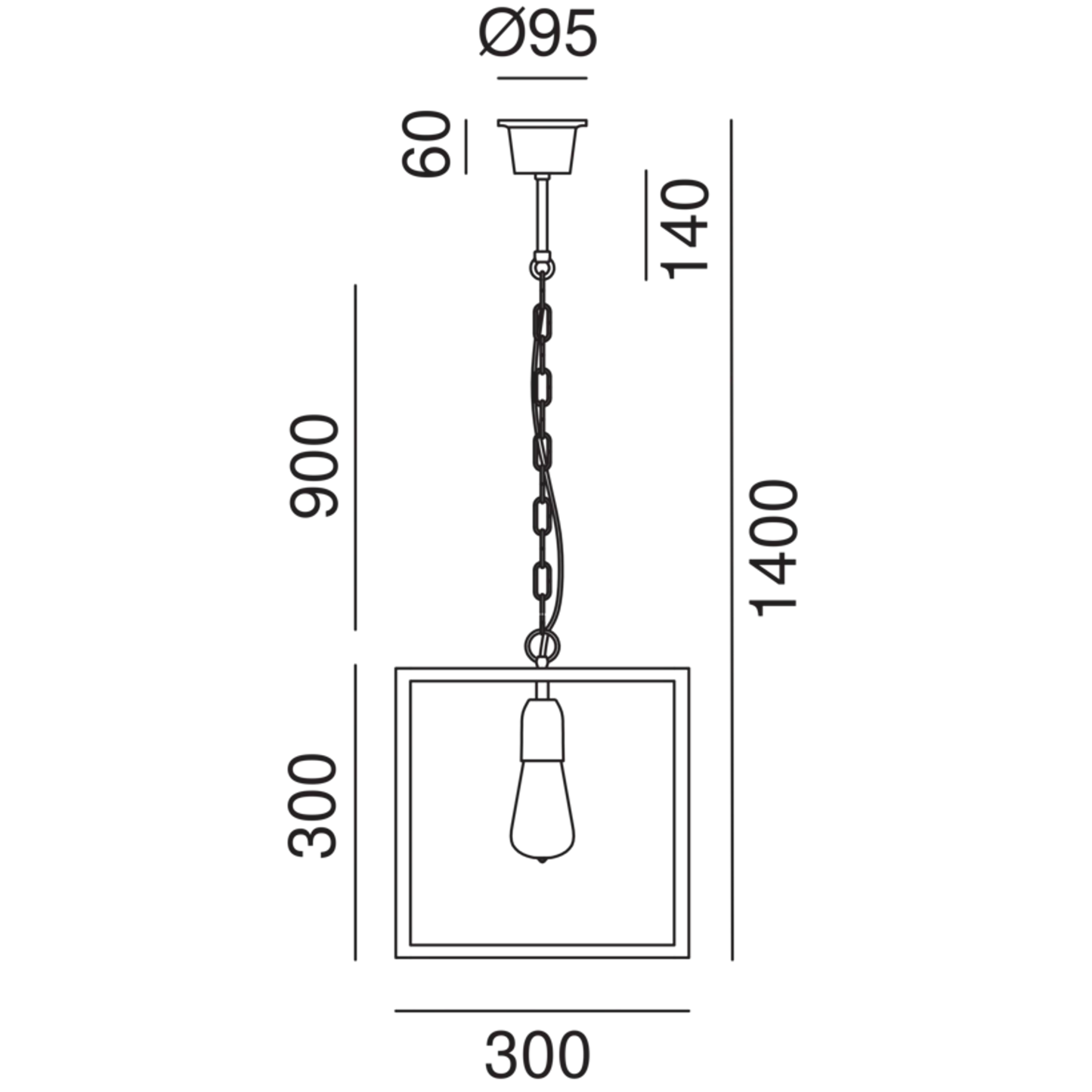 London Square Pendant