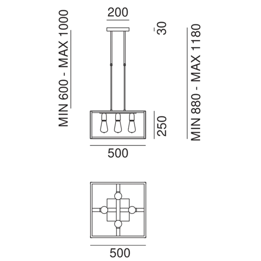 London Rectangle Pendant