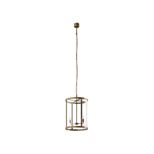 London Pendant in Antique Iron with Transparent Glass