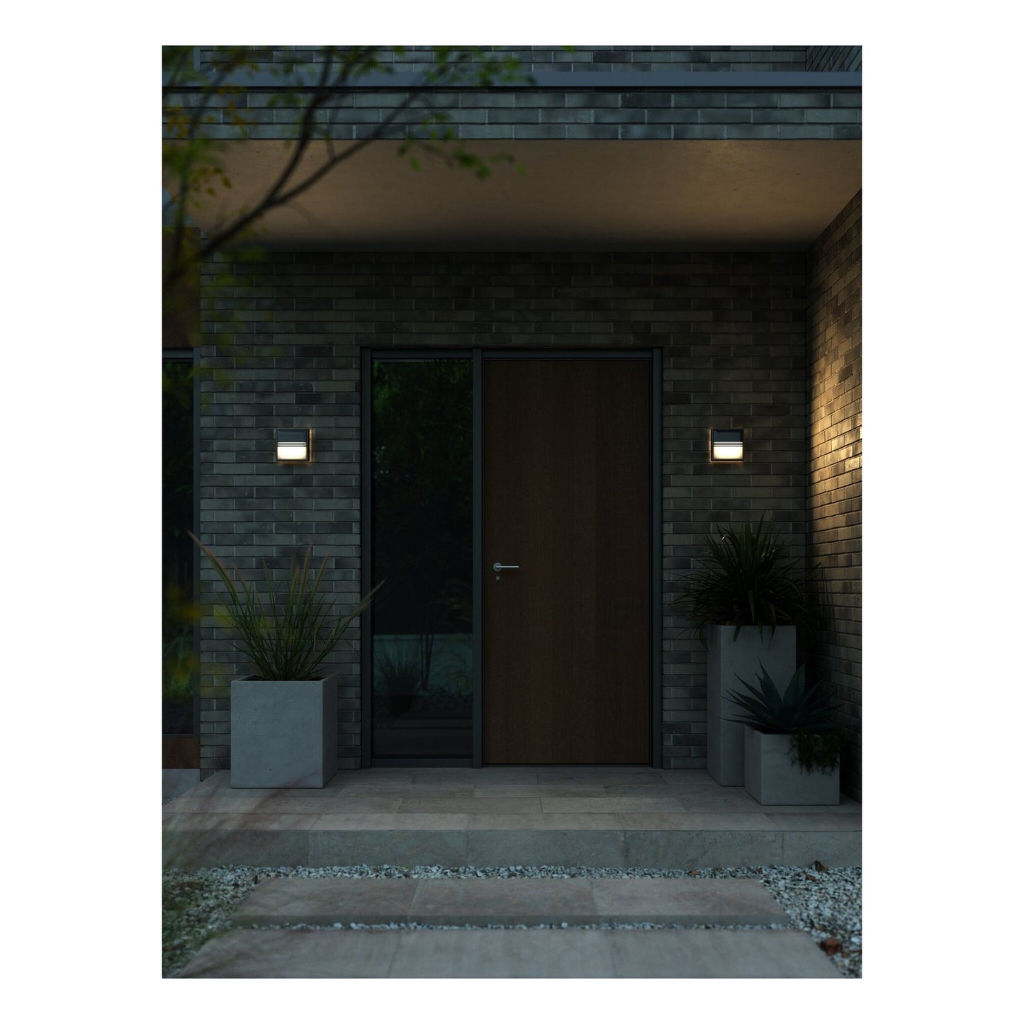 Oliver Square Wall Light in Black