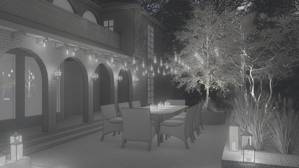 Mediterranean evening patio