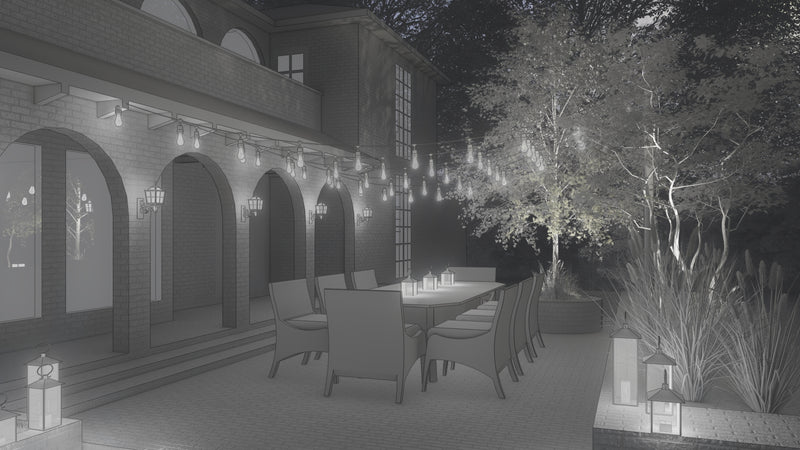 Mediterranean evening patio