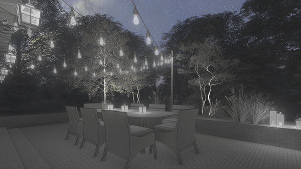 Mediterranean evening patio