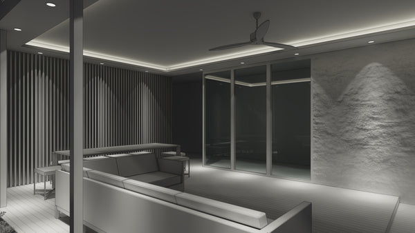 Modern evening porch