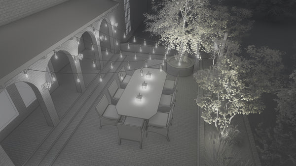 Mediterranean evening patio