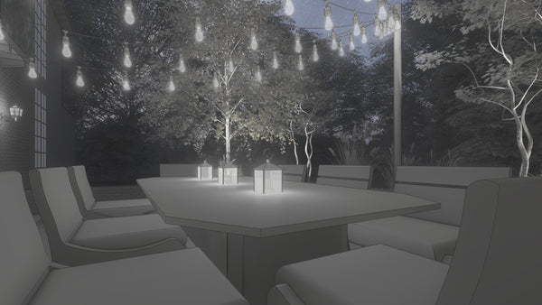 Mediterranean evening patio