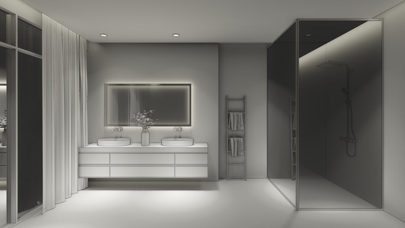 Modern minimalist bathroom