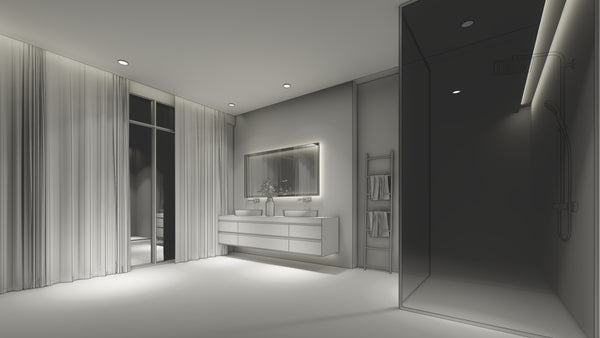 Modern minimalist bathroom