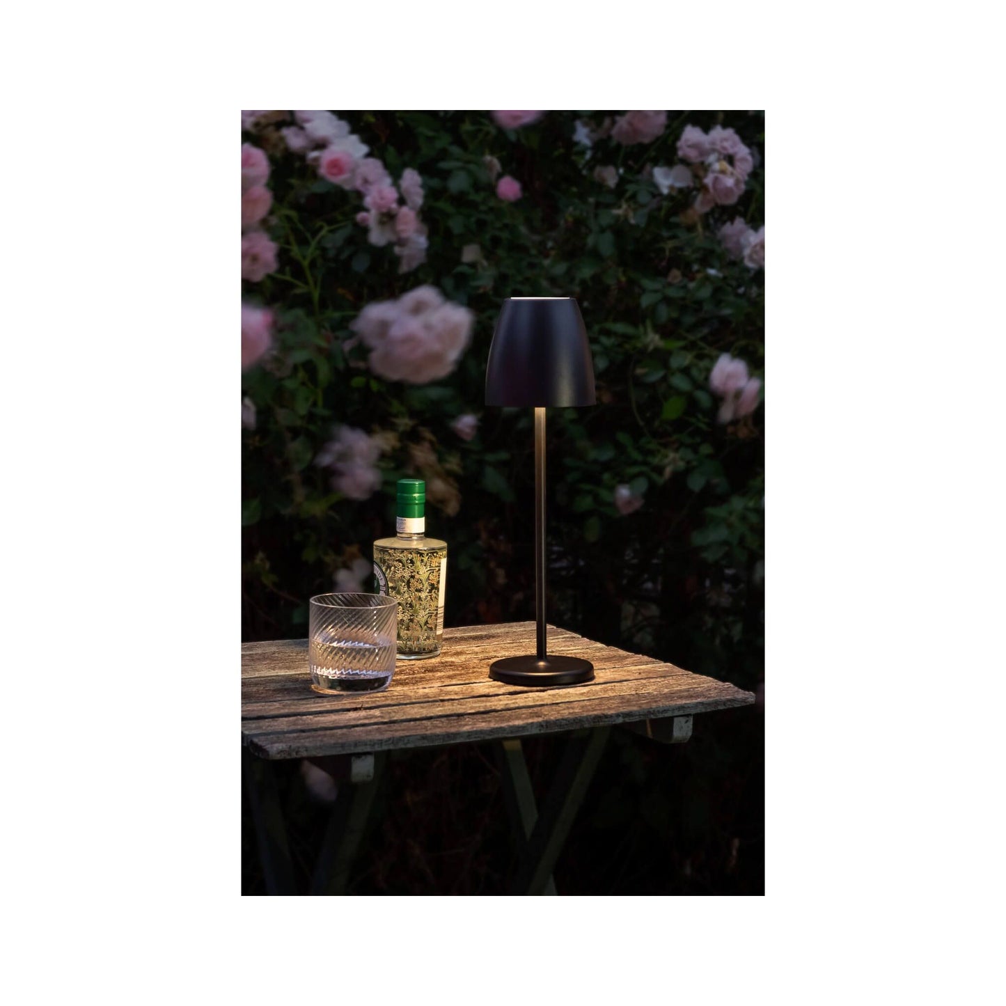 Munich Rechargeable Outdoor Table Lamp in Matt Black