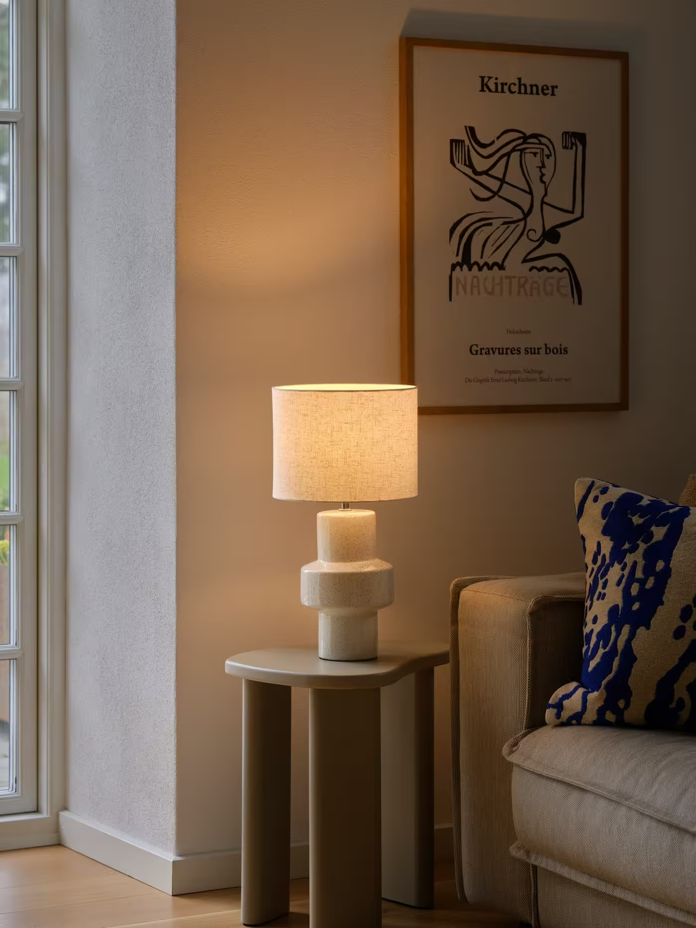 Dugan Table Lamp in Beige