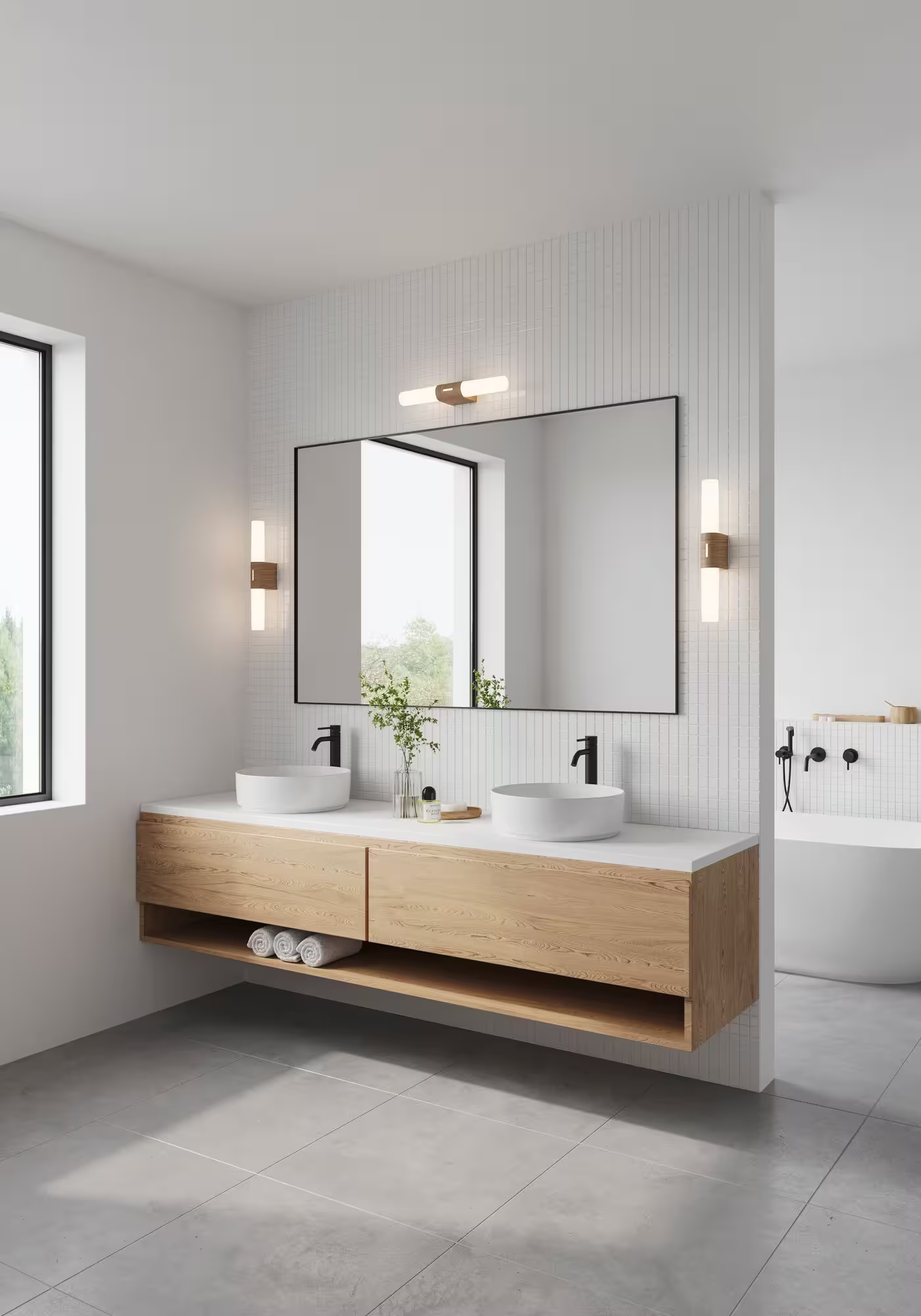 Helva Double Basic Wall Light