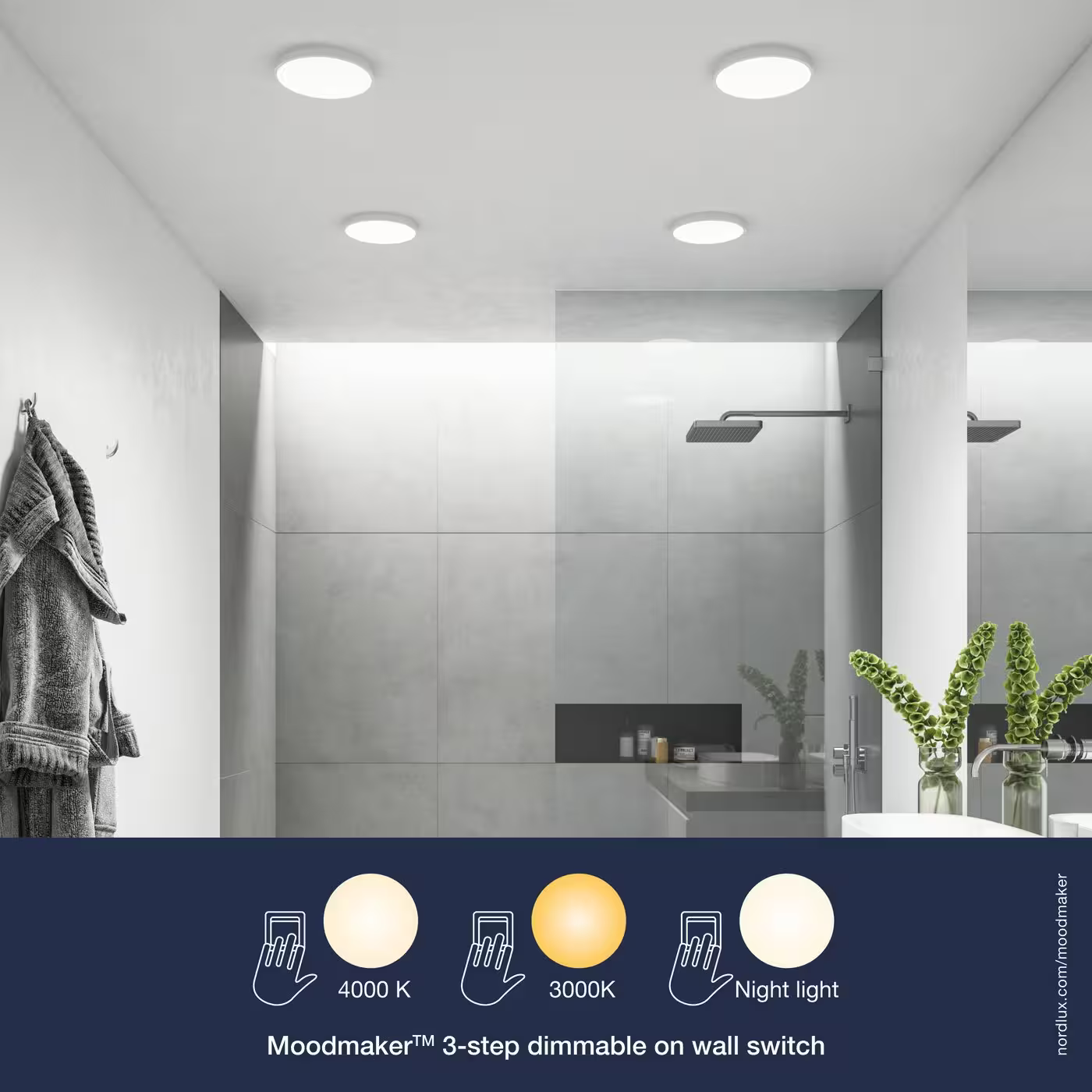 Soller Bathroom Ceiling Light in White