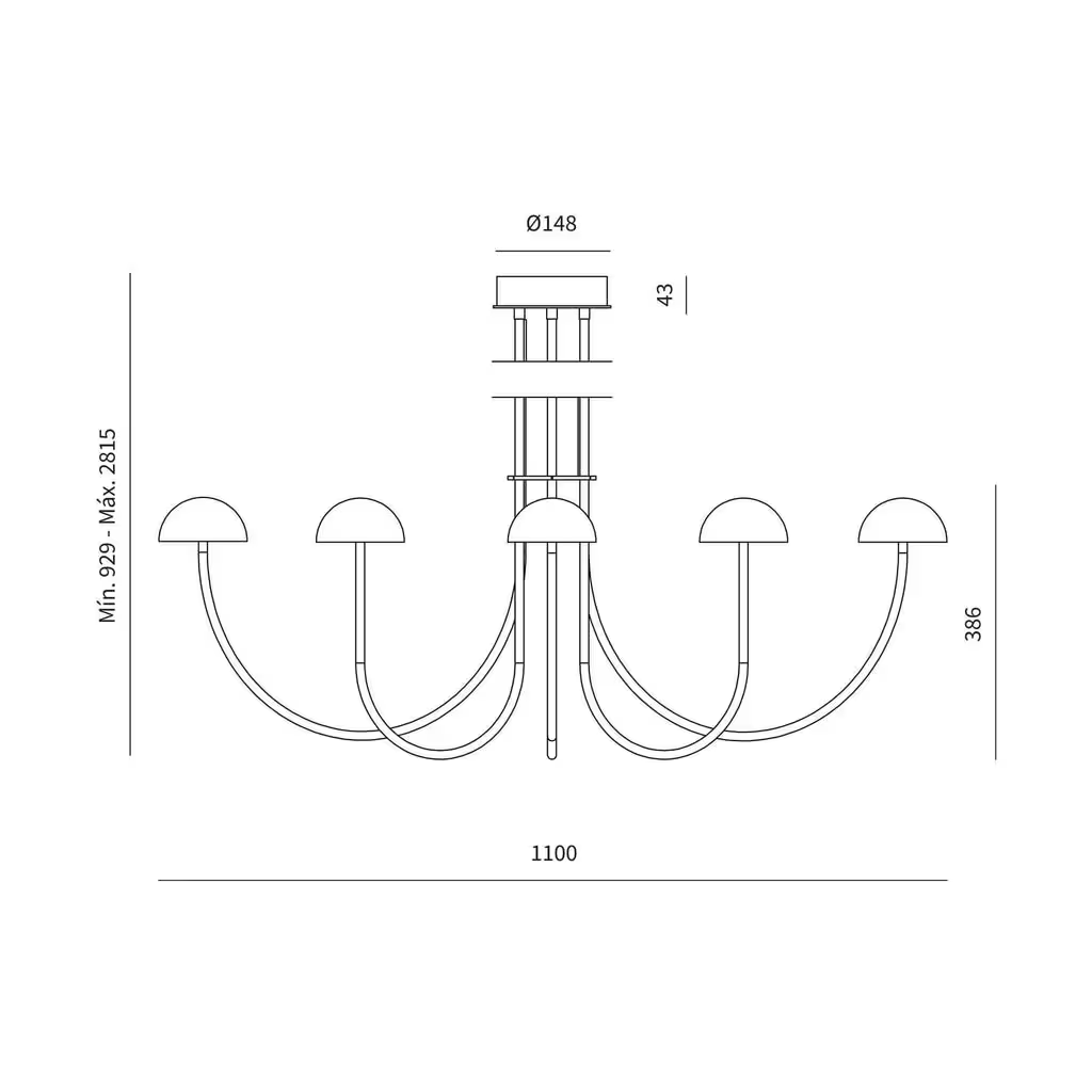 Dussa 6-Light LED Chandelier