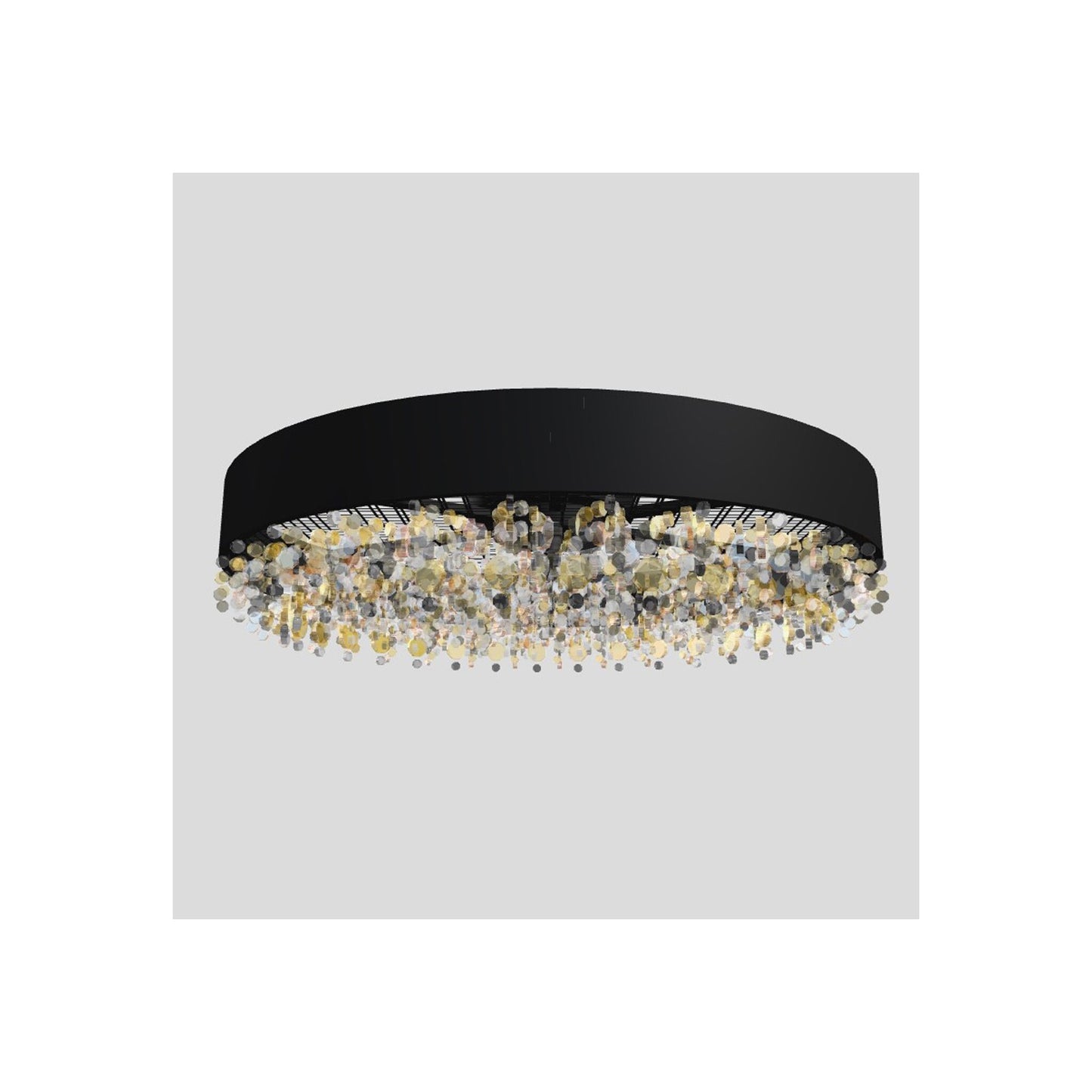 Ola PL6 90 LED Large Round Ceiling Light with Colored Glass