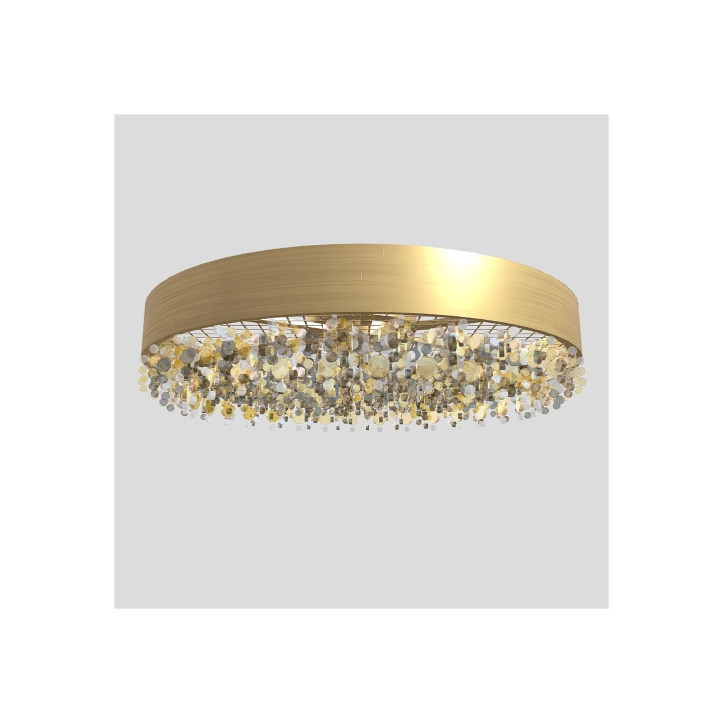 Ola PL6 90 LED Large Round Ceiling Light with Colored Glass