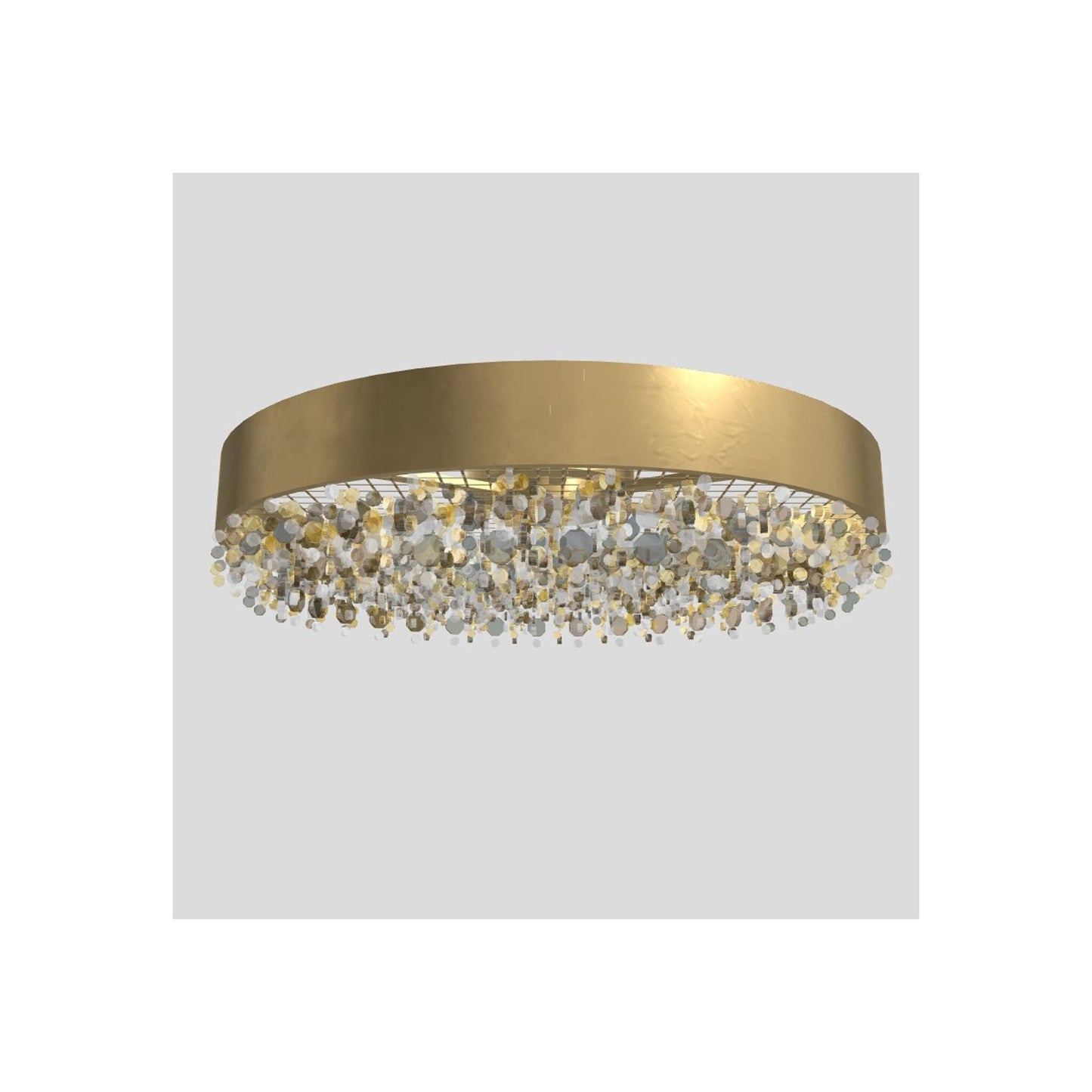 Ola PL6 90 LED Large Round Ceiling Light with Colored Glass