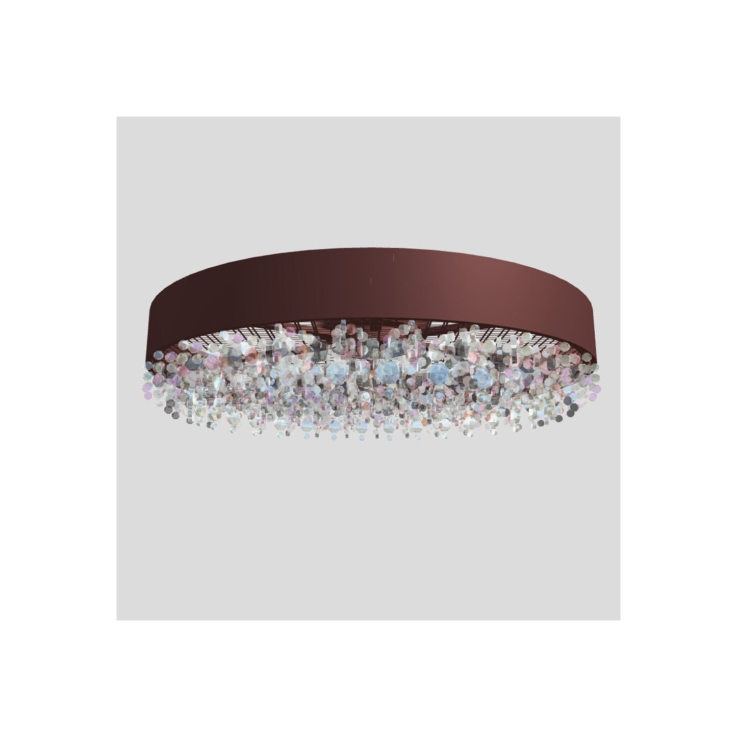 Ola PL6 90 LED Large Round Ceiling Light with Colored Glass